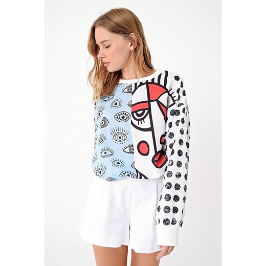 trendyol Bluza w kolorze błękitno-biało-czerwonym Trendyol S promocja Limango Polska