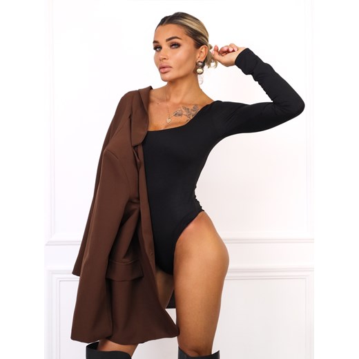 BODY Z KWADRATOWYM DEKOLTEM- CZARNE ze sklepu olika.com.pl w kategorii Body damskie - zdjęcie 186146903