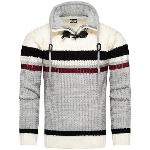 Gruby męski sweter zimowy z dużym kominem Recea ze sklepu Recea.pl w kategorii Swetry męskie - zdjęcie 186147154