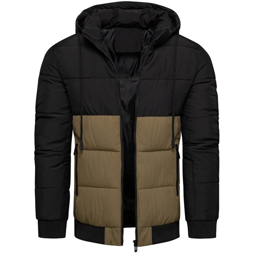 Kurtka męska ocieplana z odczepianym kapturem dwukolorowa Recea ze sklepu Recea.pl w kategorii Kurtki męskie - zdjęcie 186147170