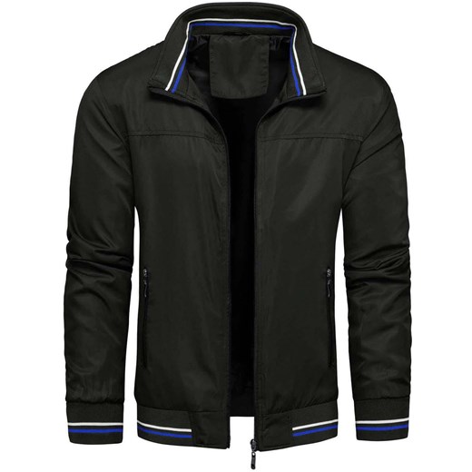 Kurtka męska wiatrówka z stójką czarna Recea ze sklepu Recea.pl w kategorii Kurtki męskie - zdjęcie 186147191