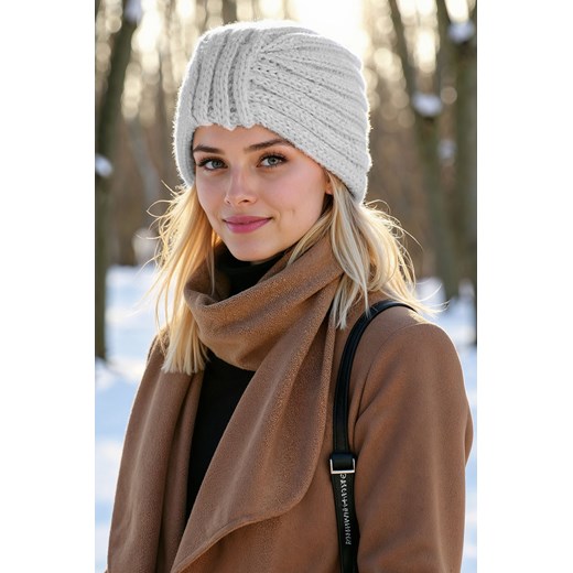 Czapka Vivisence 70114 szary ze sklepu kontri.pl w kategorii Czapki zimowe damskie - zdjęcie 186147210