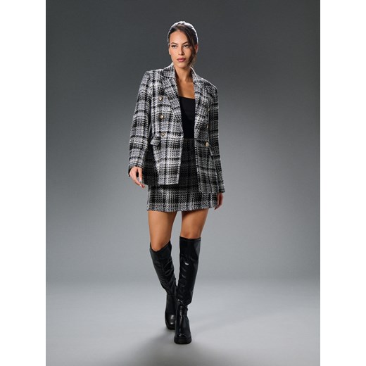 Sinsay - Marynarka w kratę - czarny Sinsay XXL Sinsay