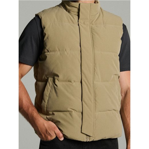 Sinsay - Kamizelka puffer - beżowy Sinsay M Sinsay