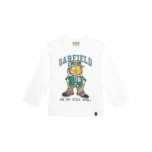 United Colors Of Benetton Bluzka 35RYC10QA Biały Regular Fit ze sklepu MODIVO w kategorii T-shirty chłopięce - zdjęcie 186151241