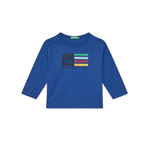 United Colors Of Benetton Bluzka 3I1XG10F2 Niebieski Regular Fit ze sklepu MODIVO w kategorii T-shirty chłopięce - zdjęcie 186151281
