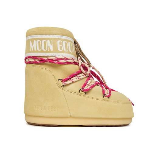 Moon Boot Śniegowce Mb Icon Low Suede Laces 80D1409670 Żółty ze sklepu MODIVO w kategorii Buty zimowe męskie - zdjęcie 186151291