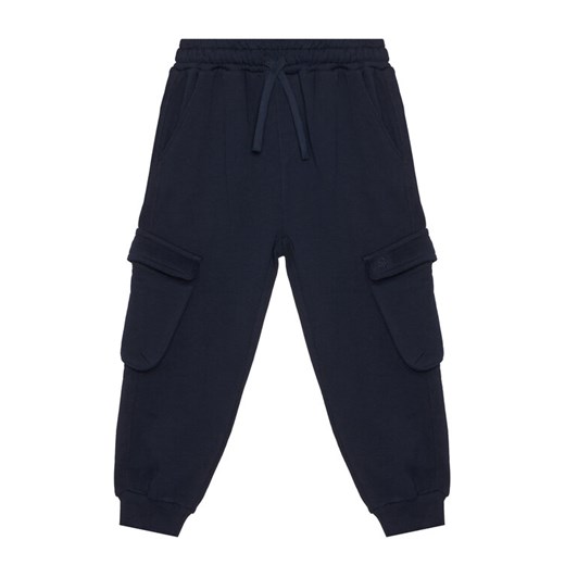 United Colors Of Benetton Spodnie dresowe 3J68CF06I Granatowy Regular Fit ze sklepu MODIVO w kategorii Spodnie chłopięce - zdjęcie 186151292