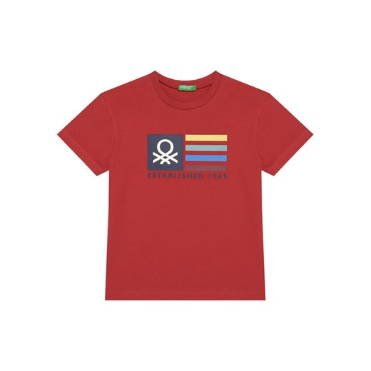 United Colors Of Benetton T-Shirt 3I1XC10Q4 Czerwony Regular Fit ze sklepu MODIVO w kategorii T-shirty chłopięce - zdjęcie 186151322