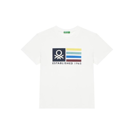 United Colors Of Benetton T-Shirt 3I1XC10Q4 Biały Regular Fit ze sklepu MODIVO w kategorii T-shirty chłopięce - zdjęcie 186151441