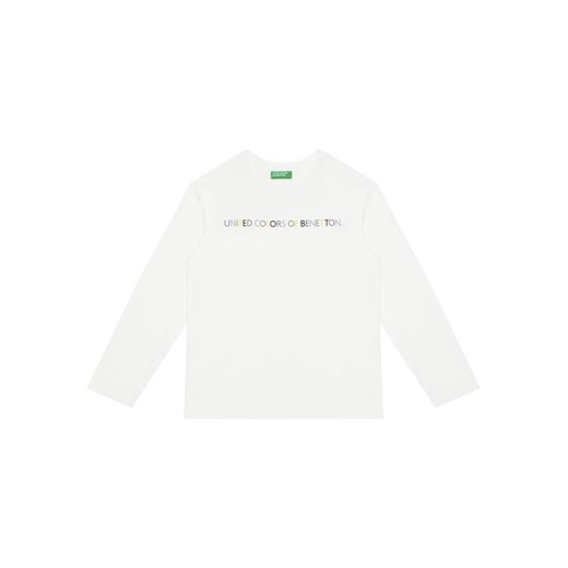 United Colors Of Benetton Bluzka 3I1XC10Q3 Biały Regular Fit ze sklepu MODIVO w kategorii T-shirty chłopięce - zdjęcie 186151582