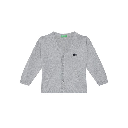 United Colors Of Benetton Kardigan 120YG600G Szary Regular Fit ze sklepu MODIVO w kategorii Swetry chłopięce - zdjęcie 186151592