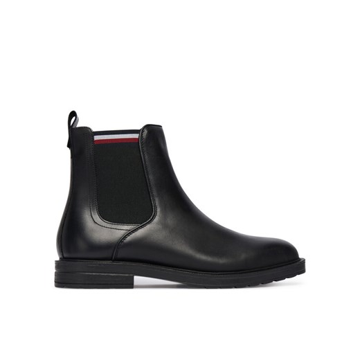 Tommy Hilfiger Botki Cleated Hilifger W FM0FM05728 Czarny ze sklepu MODIVO w kategorii Buty zimowe męskie - zdjęcie 186151594