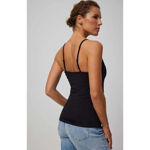 Koszulka damska na ramiączka czarna 19687, Kolor czarny, Rozmiar S, YSABEL MORA ze sklepu Primodo w kategorii Podkoszulki i halki - zdjęcie 186153562