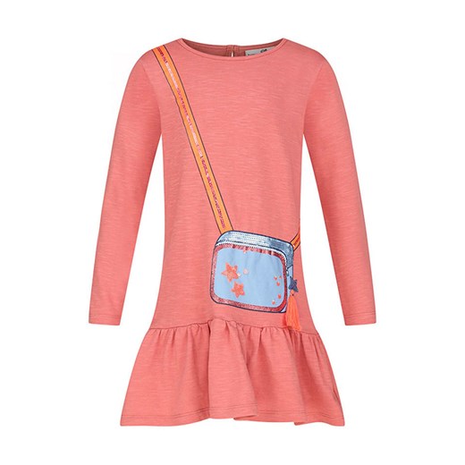 happy girls by Eisend Sukienka w kolorze brzoskwiniowym ze wzorem ze sklepu Limango Polska w kategorii Sukienki dziewczęce - zdjęcie 186153762