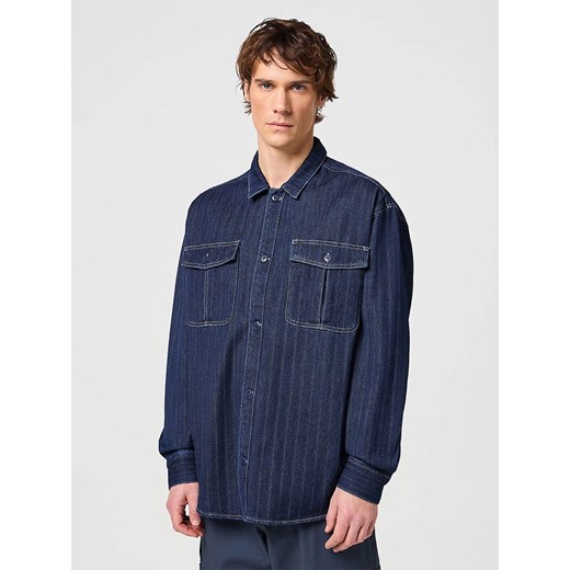 Wrangler Koszula dżinsowa - Regular fit - w kolorze granatowym ze sklepu Limango Polska w kategorii Koszule męskie - zdjęcie 186154014