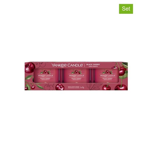 Yankee Candle Świece zapachowe (3 szt.) &quot;Black Cherry&quot; - 3 x 37 g ze sklepu Limango Polska w kategorii Świece i dyfuzory - zdjęcie 186154300