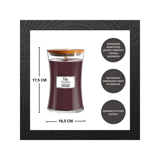 WoodWick Świeca zapachowa &quot;Phantom Cherry&quot; - 610 g Woodwick onesize wyprzedaż Limango Polska
