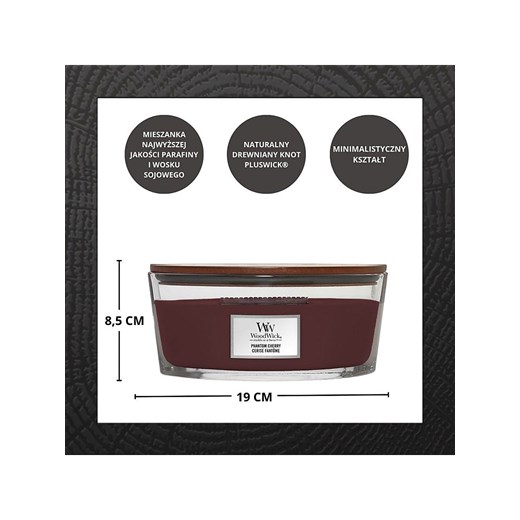 WoodWick Świeca zapachowa &quot;Phantom Cherry&quot; - 453,6 g Woodwick onesize okazyjna cena Limango Polska