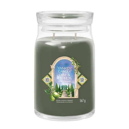 Yankee Candle Świeca zapachowa &quot;Olive &amp; Cypress&quot; - 567 g ze sklepu Limango Polska w kategorii Świece i dyfuzory - zdjęcie 186154482