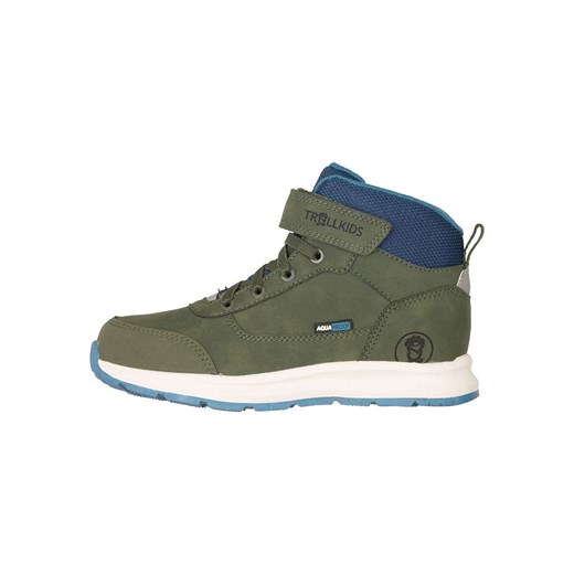 Trollkids Skórzane botki turystyczne &quot;Stavanger Mid Cut XT&quot; w kolorze khaki ze sklepu Limango Polska w kategorii Buty trekkingowe dziecięce - zdjęcie 186155054