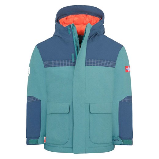 Trollkids Kurtka zimowa &quot;Finnmark XT&quot; w kolorze turkusowo-niebieskim ze sklepu Limango Polska w kategorii Kurtki chłopięce - zdjęcie 186155244
