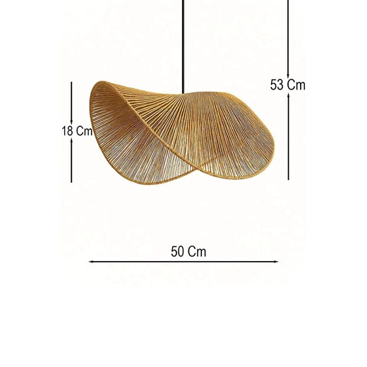 ABERTO DESIGN Lampa wisząca w kolorze beżowym - wys. 53 x Ø 50 cm Aberto Design onesize okazja Limango Polska