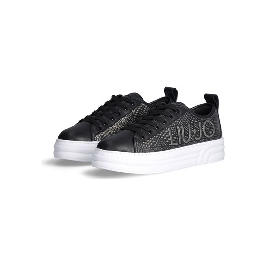 Liu Jo Skórzane sneakersy w kolorze czarnym ze sklepu Limango Polska w kategorii Trampki damskie - zdjęcie 186156930