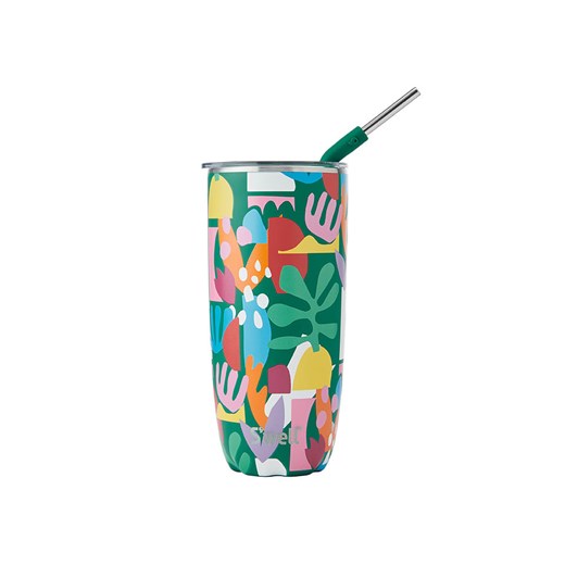 S&apos;well Kubek termiczny &quot;Paper Cutouts&quot; w kolorze zielonym ze wzorem - 700 ml ze sklepu Limango Polska w kategorii Kubki termiczne - zdjęcie 186157261