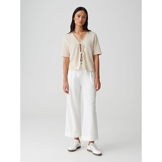 OPUS Spodnie w kolorze białym Opus 40 Limango Polska wyprzedaż