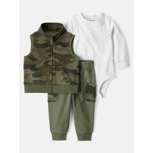 carter&apos;s 3-częściowy zestaw w kolorze khaki ze sklepu Limango Polska w kategorii Odzież dla niemowląt - zdjęcie 186157934
