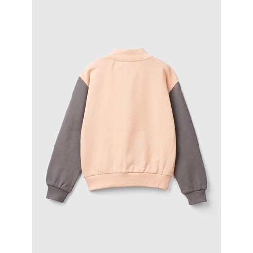 Benetton Bluza w kolorze pomarańczowo-szarym 160 okazja Limango Polska