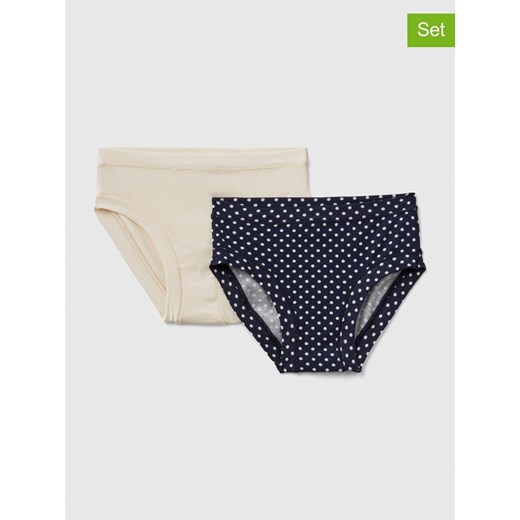 Benetton Majtki (2 pary) w kolorze kremowo-granatowym 130 Limango Polska wyprzedaż