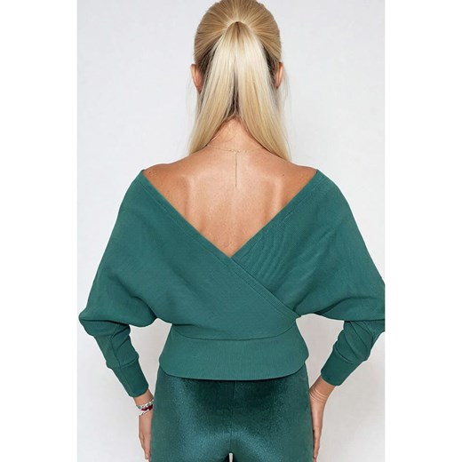 trendyol Bluzka w kolorze ciemnozielonym Trendyol M okazja Limango Polska