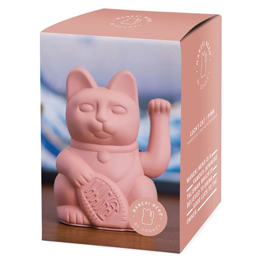 Donkey Figurka dekoracyjna "Lucky Cat" w kolorze jasnoróżowym - 10,5 x Donkey onesize wyprzedaż Limango Polska