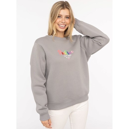 Zwillingsherz Bluza &quot;Positive Rainbow&quot; w kolorze szarym Zwillingsherz L/XL wyprzedaż Limango Polska