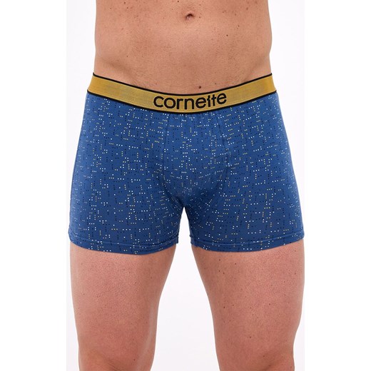 Bawełniane bokserki męskie High Emotion 508/160, Kolor niebieski-wzór, Rozmiar L, Cornette ze sklepu Intymna w kategorii Majtki męskie - zdjęcie 186162502