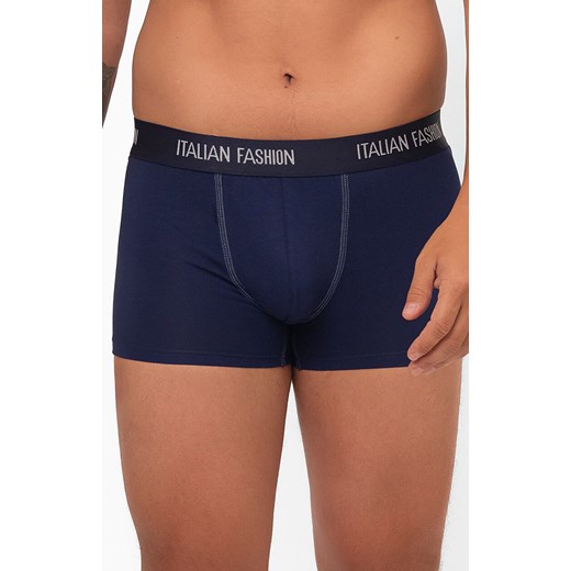 Bawełniane bokserki męskie granatowe Salomon, Kolor granatowy, Rozmiar M, Italian Fashion ze sklepu Intymna w kategorii Majtki męskie - zdjęcie 186162881