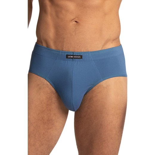 3-pack bawełniane slipy męskie plus size M-1069CLEX, Kolor niebiesko-grafitowy, Rozmiar 3XL, LAMA ze sklepu Intymna w kategorii Majtki męskie - zdjęcie 186162931