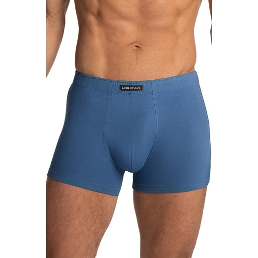 3-pack bawełniane bokserki męskie M-1070SZ, Kolor niebiesko-grafitowy, Rozmiar L, LAMA ze sklepu Intymna w kategorii Majtki męskie - zdjęcie 186162933