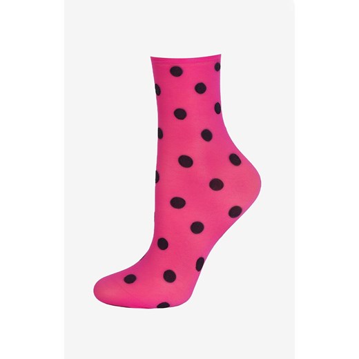 Marilyn cienkie skarpetki w grochy Big Dots, Kolor różowy, Rozmiar uniwersalny, Marilyn ze sklepu Intymna w kategorii Skarpetki damskie - zdjęcie 186163254