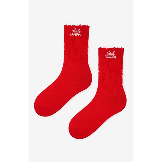 Marilyn świąteczne skarpetki damskie Merry Christmas, Kolor czerwony, Rozmiar 36-40, Marilyn ze sklepu Intymna w kategorii Skarpetki damskie - zdjęcie 186163354