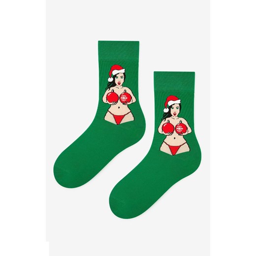 Marilyn świąteczne skarpetki męskie Santa Baby, Kolor zielony, Rozmiar 41-45, Marilyn ze sklepu Intymna w kategorii Skarpetki męskie - zdjęcie 186163392