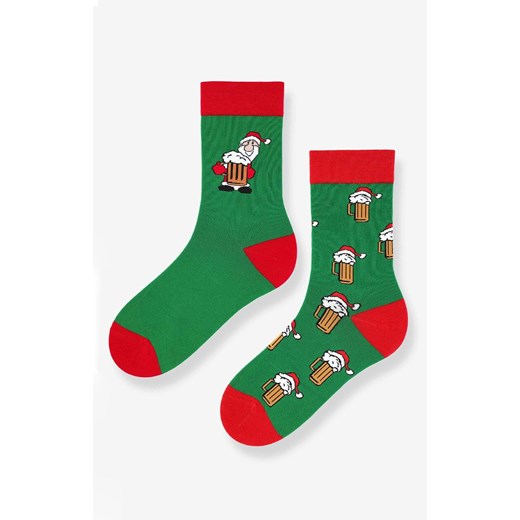 Marilyn świąteczne skarpetki męskie Santa Beer 2, Kolor zielony, Rozmiar 41-45, Marilyn ze sklepu Intymna w kategorii Skarpetki męskie - zdjęcie 186163393