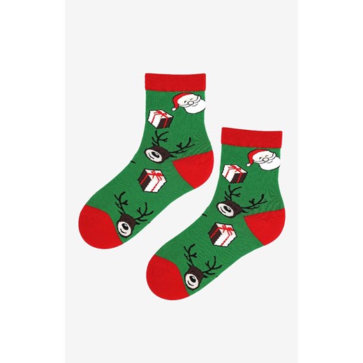 Marilyn świąteczne skarpetki damskie Santa Deer 2, Kolor zielony, Rozmiar uniwersalny, Marilyn ze sklepu Intymna w kategorii Skarpetki damskie - zdjęcie 186163394