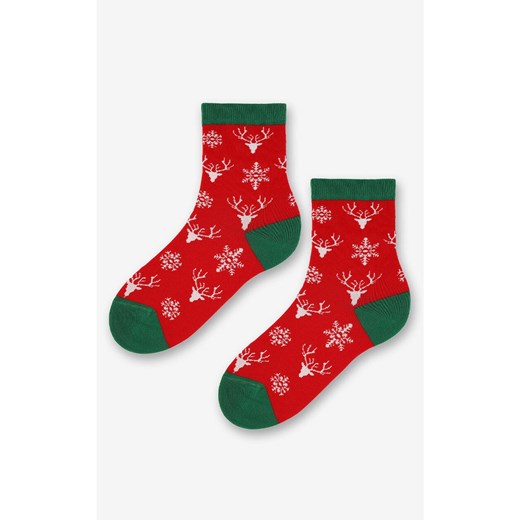 Marilyn świąteczne skarpetki damskie Snowy Deer, Kolor czerwony, Rozmiar 36-40, Marilyn ze sklepu Intymna w kategorii Skarpetki damskie - zdjęcie 186163414