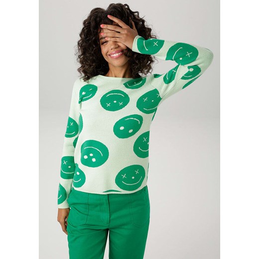 Aniston Sweter w kolorze zielonym ze sklepu Limango Polska w kategorii Swetry damskie - zdjęcie 186164041
