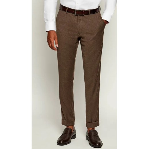 Oscar Jacobson Wełniane spodnie | Slim Fit ze sklepu Gomez Fashion Store w kategorii Spodnie męskie - zdjęcie 186166804