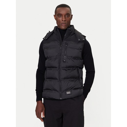 KARL LAGERFELD Kamizelka 505030 554596 Czarny Regular Fit ze sklepu MODIVO w kategorii Kamizelki męskie - zdjęcie 186167321