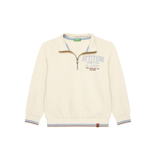 United Colors Of Benetton Bluza 32N4C10PS Beżowy Regular Fit ze sklepu MODIVO w kategorii Bluzy chłopięce - zdjęcie 186167340